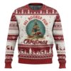 Xmas Book Lover Ugly Christmas Sweater All Booked For Christmas Tree Bookaholic TS09