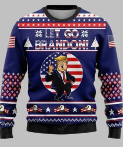 Let Go Brandon FJB Trump Eagle Ugly Christmas Sweater