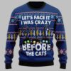 Let's Crazy Black Cat Mom Family Ugly Christmas Sweater 2 Let's Crazy Black Cat Mom Family Ugly Christmas Sweater