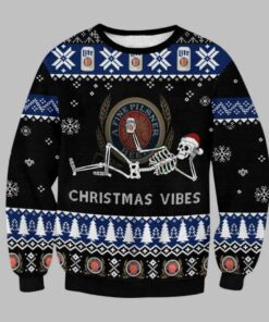 Lite Christmas Vibes Skull Ugly Christmas Sweater