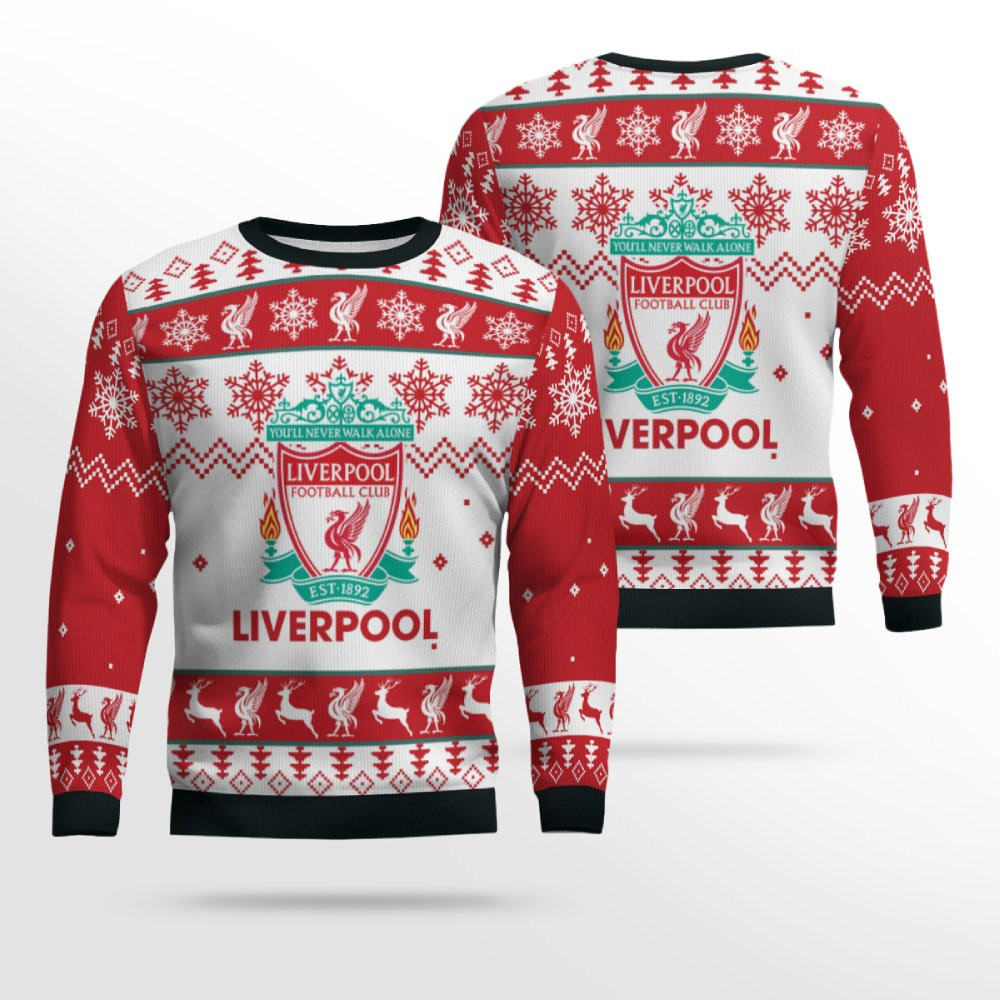 Liverpool FC Christmas Holiday Gift Ugly Sweater