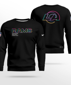 Los Angeles Rams Black 2025 Crucial Catch Sideline Standard Issue Hoodie