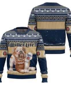 Miller Lite Bulldog Ugly Sweater 2 Miller Lite Bulldog Ugly Sweater