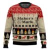 Maker?s Mark Bourbon Whisky Pine Tree & Reindeer Ugly Christmas Sweater 3 Maker?s Mark Bourbon Whisky Pine Tree & Reindeer Ugly Christmas Sweater