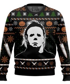 Michael Myers Ugly Christmas Sweater, Halloween Ugly Christmas Sweater