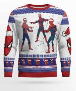 Meme Spiderman Santa Hat Ugly Christmas Sweater