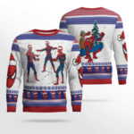 Meme Spiderman Santa Hat Ugly Christmas Sweater
