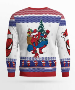 Meme Spiderman Santa Hat Ugly Christmas Sweater 2 Meme Spiderman Santa Hat Ugly Christmas Sweater