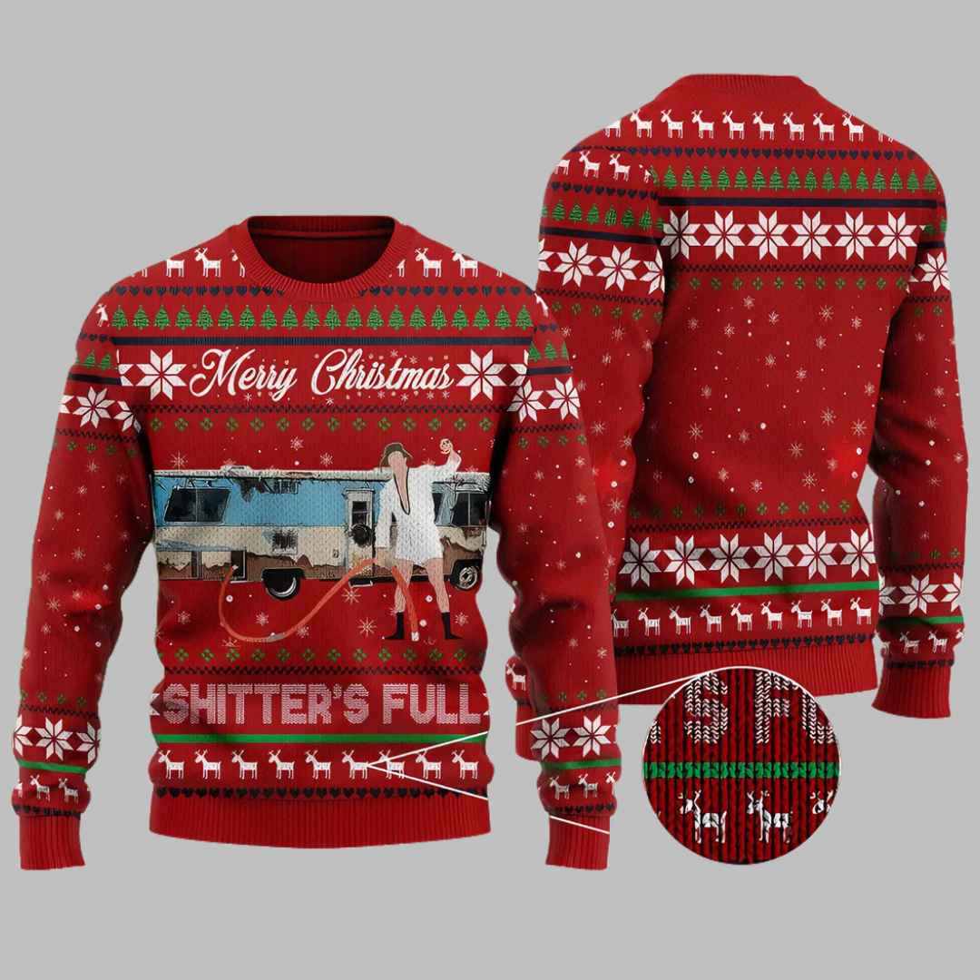 Merry Christmas Shitters Full Vacation Ugly Christmas Sweater Merry Christmas Shitters Full Vacation Ugly Christmas Sweater