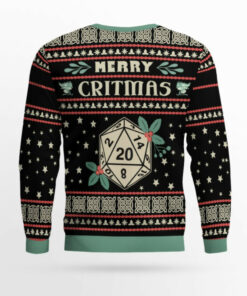 Merry Critmas Dungeons & Dragons Ugly Sweater 2 Merry Critmas Dungeons & Dragons Ugly Sweater