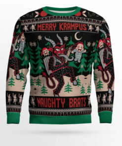 Merry Krampus Naughty Brats Christmas Ugly Sweater