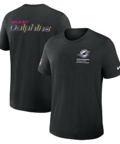 Miami Dolphins Black 2025 Crucial Catch T-Shirt