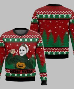 Michael Myers Vintage 80 Film Holiday Ugly Christmas Sweater