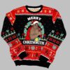 Mike Tyson Merry Chrithmith Kith My Ath Christmas Knitted Ugly Christmas Sweater