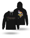 Minnesota Vikings Black 2025 Crucial Catch Sideline Standard Issue Hoodie