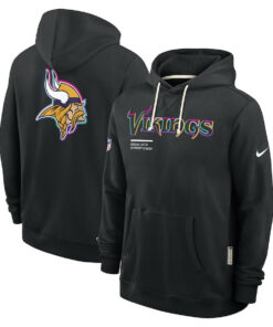 Minnesota Vikings Black 2025 Crucial Catch Sideline Standard Issue Hoodie