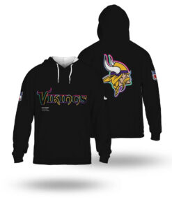 Minnesota Vikings Black 2025 Crucial Catch Sideline Standard Issue Hoodie