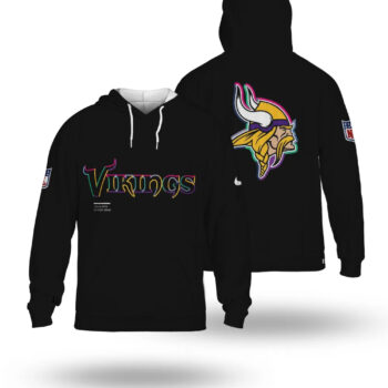 Minnesota Vikings Black 2025 Crucial Catch Sideline Standard Issue Hoodie