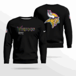 Minnesota Vikings Black 2025 Crucial Catch Sideline Standard Issue Hoodie