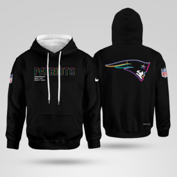 New England Patriots Black 2025 Crucial Catch Sideline Standard Issue Hoodie