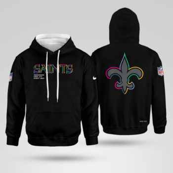 New Orleans Saints Black 2025 Crucial Catch Sideline Standard Issue Hoodie