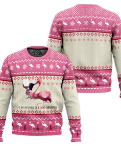 Pink Flamingo Ugly Christmas Sweater 2 Pink Flamingo Ugly Christmas Sweater