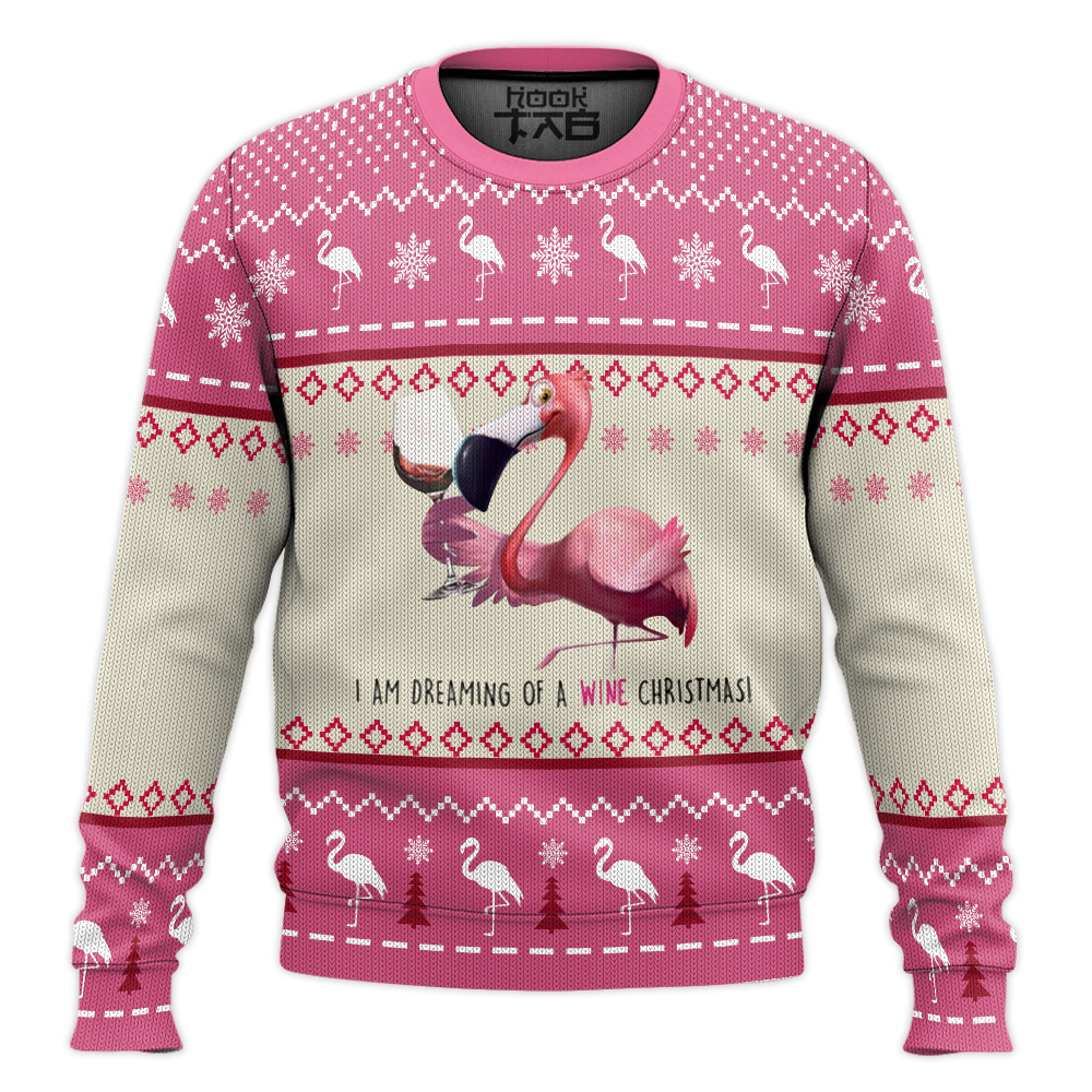 OEQJLOLBXY4P-mk2.jpg Pink Flamingo Ugly Christmas Sweater