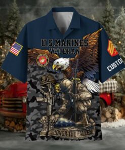 Custom USMC Hawaiian Shirt
