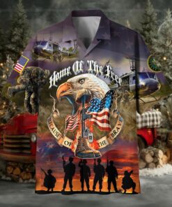 Home Of The Free Because Of The Brave US Veterans Hawaiian Shirt
