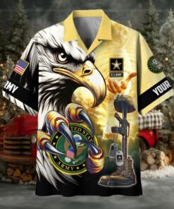 Personalized Honoring All Who Served US Veterans Hawaiian Shirt