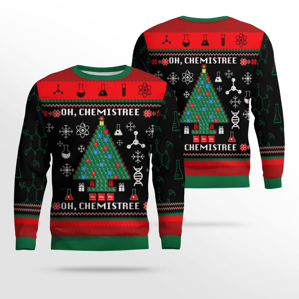 Oh Chemis Tree Science Lover Ugly Christmas Sweater