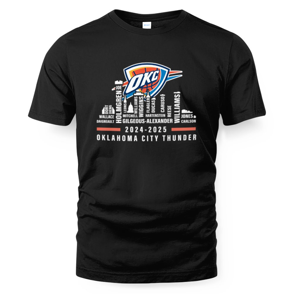 Oklahoma City Thunder Skyline 2024-2025 T-Shirt