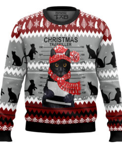 Black Cat Tree Ugly Christmas Sweater Christmas Gift Sweater