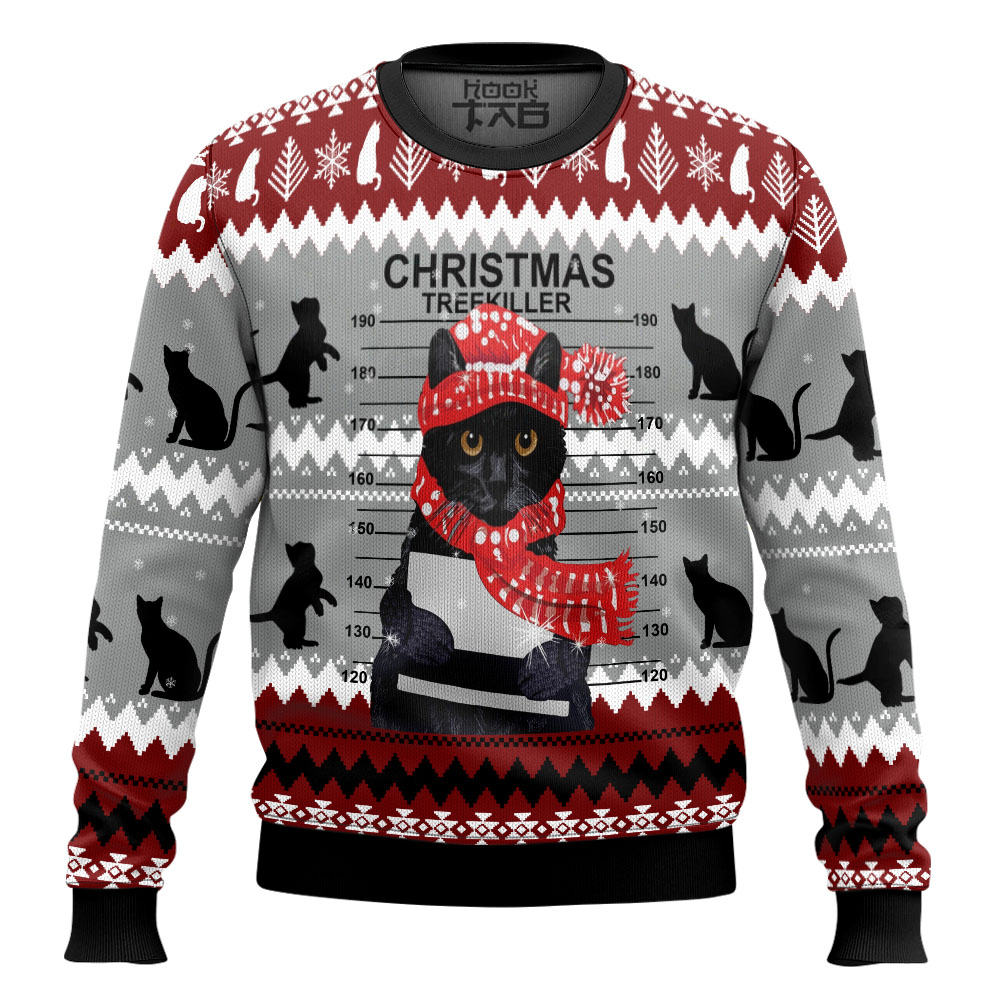 P6994940231745-mk2.jpg Black Cat Tree Ugly Christmas Sweater Christmas Gift Sweater