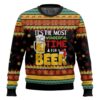 The Most Wonderful Time For A Beer Ugly Christmas Sweater