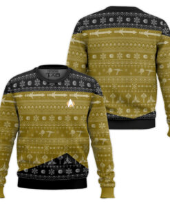 3D S.T The Next Generation 1987 Yellow Ugly Christmas Ugly Sweater 2 3D S.T The Next Generation 1987 Yellow Ugly Christmas Ugly Sweater