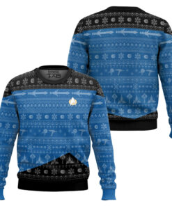 3D S.T The Next Generation 1987 Blue Ugly Christmas Ugly Sweater 2 3D S.T The Next Generation 1987 Blue Ugly Christmas Ugly Sweater