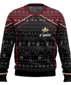 3D S.T Picard 2020 Red Ugly Christmas Custom Name Ugly Sweater