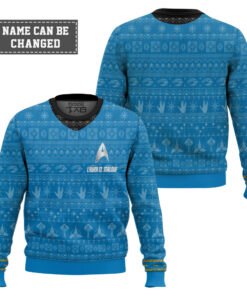 3D S.T The Original Series 1966 1969 Blue Ugly Christmas Custom Name Ugly Sweater 3 3D S.T The Original Series 1966 1969 Blue Ugly Christmas Custom Name Ugly Sweater