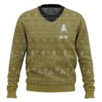 3D S.T The Original Series 1966 1969 Yellow Ugly Christmas Custom Name Ugly Sweater