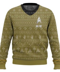 3D S.T The Original Series 1966 1969 Yellow Ugly Christmas Custom Name Ugly Sweater