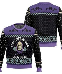 3D Skeletor He Man I Like To Feel Evil Christmas Ugly Sweater