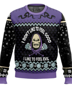 3D Skeletor He Man I Like To Feel Evil Christmas Ugly Sweater