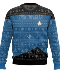 3D S.T The Next Generation 1987 Blue Ugly Christmas Ver 2 Ugly Sweater