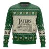 LOTR Funny Christmas Taters Potatoes Green Ugly Christmas Sweater 3 LOTR Funny Christmas Taters Potatoes Green Ugly Christmas Sweater