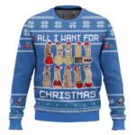 All I Want For Christmas Is You Blue Funny Ugly Christmas Sweater