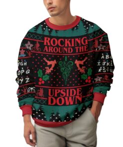 Rocking Around the Upside Down Stranger Things Ugly Sweater 4 Rocking Around the Upside Down Stranger Things Ugly Sweater