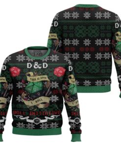 Roll Initiative Dungeons & Dragons Ugly Christmas Sweater 2 Roll Initiative Dungeons & Dragons Ugly Christmas Sweater