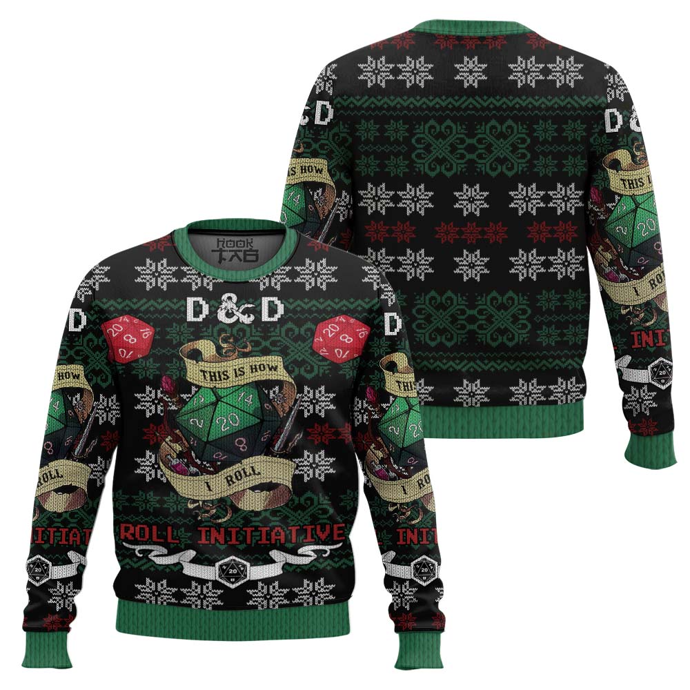 PML0908240019mk1.jpg Roll Initiative Dungeons & Dragons Ugly Christmas Sweater