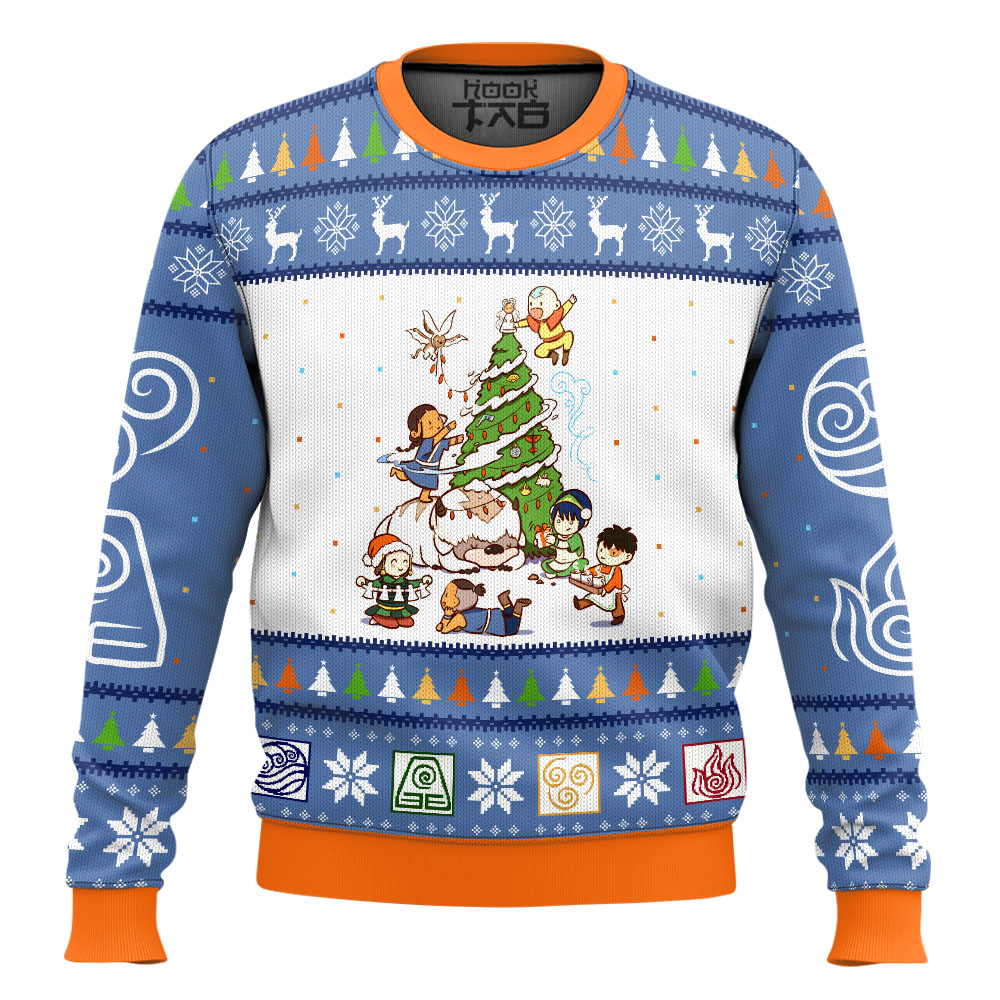 PML0908240023-mk2.jpg Avatar the Last Airbender Christmas Time Ugly Christmas Sweater